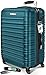 KESSER® Reisekoffer 120L Großer Hartschalen Koffer Inkl. Kofferwaage + Gepäckanhänger | Trolley Gepäck Rollkoffer Zahlenschloss 4 Rollen ABS-Hartschale Teleskopgriff, 75x50x32cm, Petrolgrün