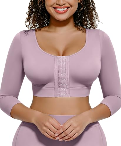 Image of FeelinGirl Arm Compression Sleeve Women Post Surgery Front Closure Bra