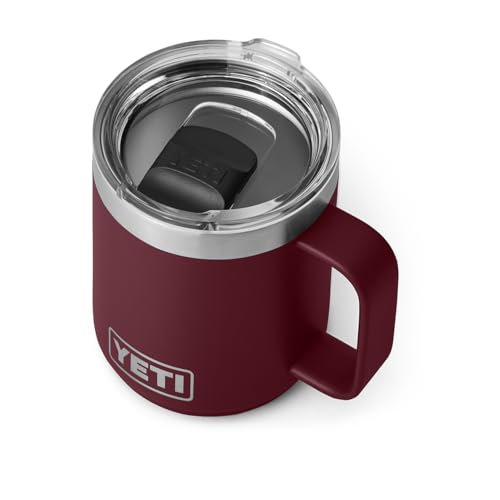 Image of YETI Rambler 10 oz Stackable Mug, Vacuum Insulated, Stainless Steel with MagSlider Lid, Wild Vine Red