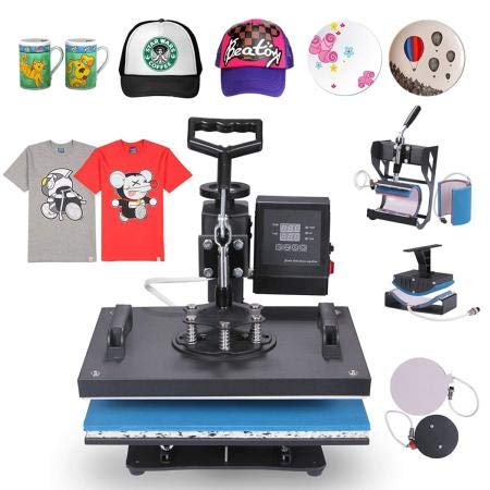 5 en 1 Prensa de calor térmica. Máquina de serigrafía