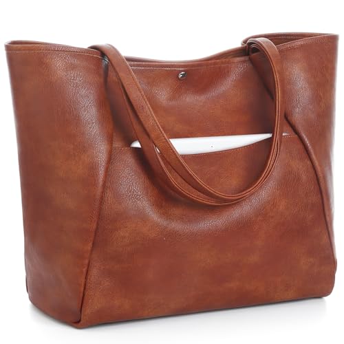 Large Vegan Leather Tote Bag