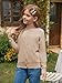 Haloumoning Girls Button Down Cardigan Kids Long Sleeve Crewneck Uniform Knit Sweater 5-14 Years Khaki