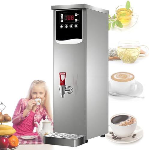 GJBMXSM Dispensador Agua Caliente 2500W,Hervidor Agua Comercial,Máquina Eléctrica Agua Caliente en Acero Inoxidable,Control Temperatura 30-100°C,para Té Boba,Café,Oficinas,Restaurantes,10.8L