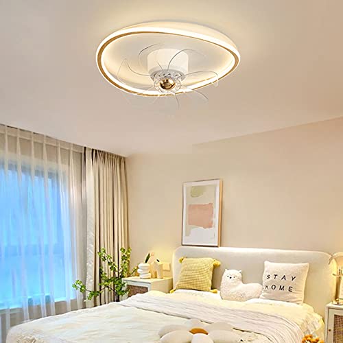 Ventilateur de plafond avec lampe LED 64W moderne à 6 vitesses pour salon