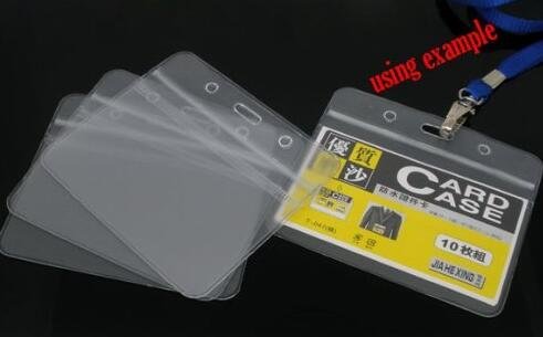 50PCS impermeabile orizzontale in PVC trasparente