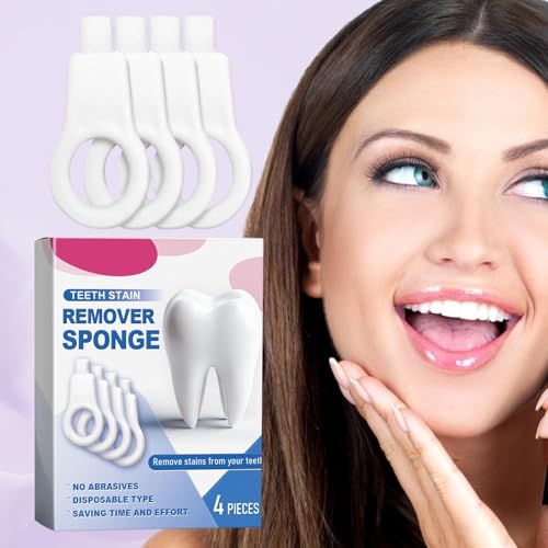 Kompakter Zahnreiniger – Zahnflecken-Reinigungsgerät, Zahnfleckenentfernungsstift | Effizienter Fleckenentferner, Radiergummi, Zahnradierer, Polierer, Zahnfleckenentferner, Zahnreinigungsschwämme für – Bild 3