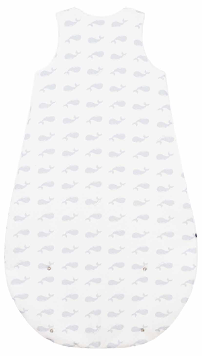Petit Bateau Gigoteuse Bébé en Coton Imprimé Baleine Tog 3, T0 Taille 0 (Nai/6Mois), Marshmallow/Polaire