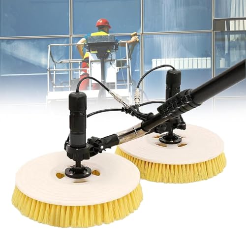 Macchina per la pulizia dei pannelli solariDualHead Spazzola per pannelli fotovoltaici Kit di pulizia da 3,5 m con batteria al litio ideale per la manutenzione solare del tetto e una produzione