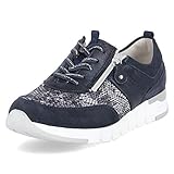 Gepolsterte Lederdecksohle Waldläufer Damen Schnuerschuhe Denver Dragon Bronx DEN. 908009-400/845 845 834856 (blau, Numeric_43)