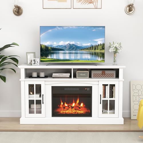 KOTEK Fireplace TV Stand for TVs up to 65", Entertainment