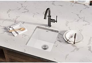 Elkay Fireclay SWU1517WH White Single Bowl Undermount Bar Sink