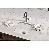 Elkay SWU1517WH Fireclay 16-7/16' x 18-15/16' x 9-1/16' Single Bowl Undermount Bar Sink, White