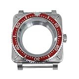 ROUREOX NH35 Quadratisches Uhrengehäuse 42mm Edelstahl, Saphirglas, Drehbare Lünette, Instrumenten-Stil, Mod Teile passend für NH36 für Bell & Ross - 12