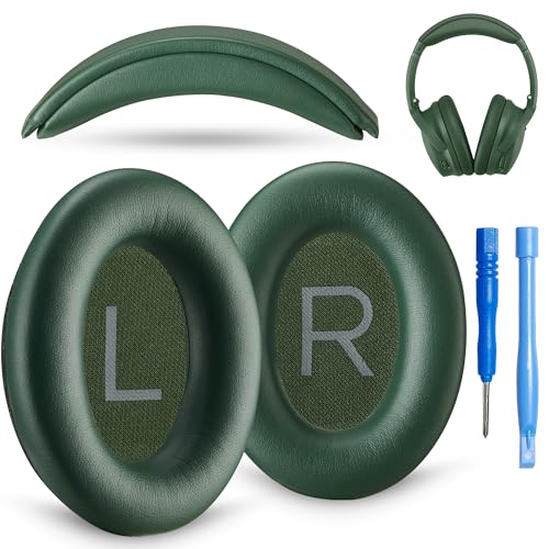 Kit de almohadillas y diadema de reemplazo AHG Accessory House Global para Bose QuietComfort 2023 QC45 QCSE QC35 II, color verde ciprés