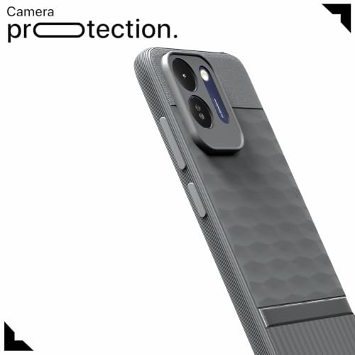 Image of Outlouders Back Cover for Poco M8x 5G | Full Camera Protection | TPU Soft Flexible Shockproof Bumper Case (Grey)