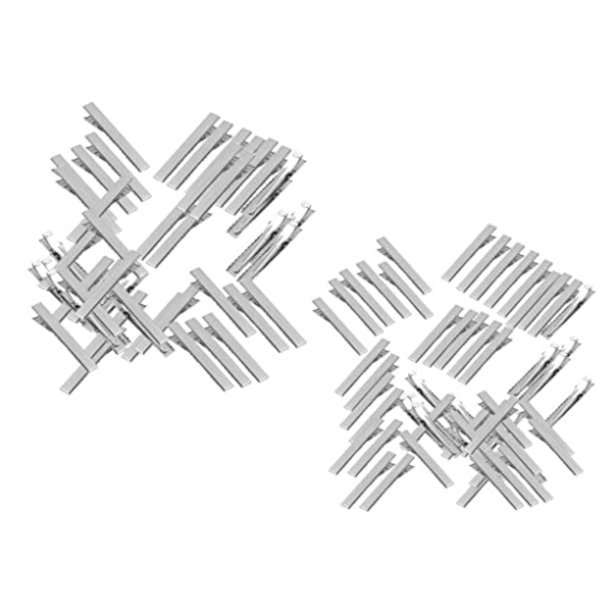 100pcs Assorted Size Flat Single Prong Metal Hair Clips