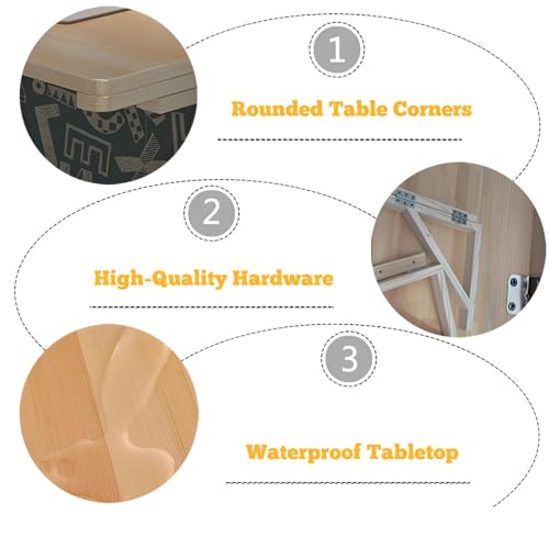 Table pliable murale rabattable gain de place pour ordinateur - 6