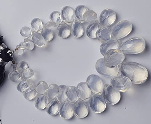 Quartz de Glace facetté poire pour remplacer vos perles ternes par des gemmes lumineuses
