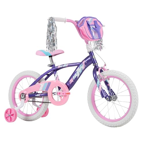 Image of Huffy Kids 12/16 Inch Bikes, Multiple Color Options Available, Ideal for Ages 3+ Years Old, EZ Build Assembly, Removable Training Wheels, Chain Guard for Safety, Fun and Playful Designs