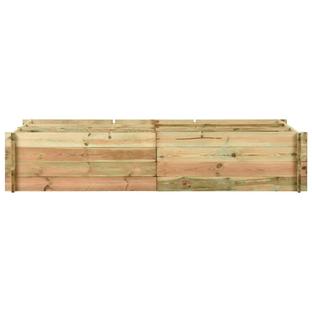 vidaXL Jardinera de Huerto Madera de Pino Plantador Sembradora Macetero