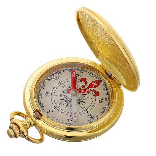 Brújula de Bolsillo Retro Dorada Zerodeko con Esfera Luminosa
