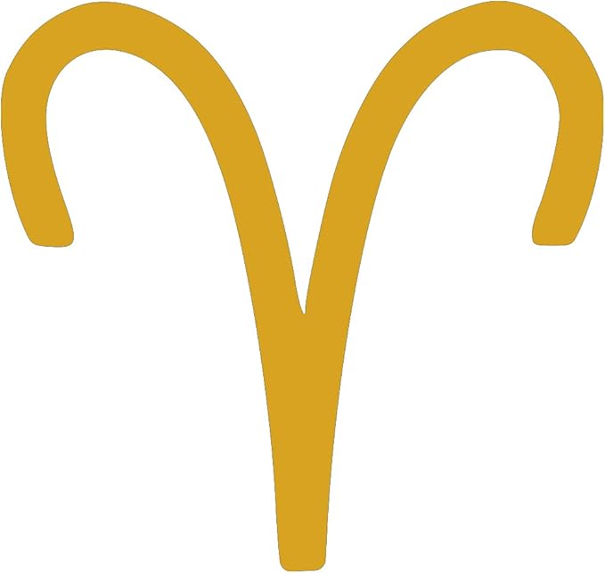 THE BANGLES Aries Zodiac Signs (Metallic Gold) (Set of 2) Premium Waterproof Vinyl Decal Stickers for Laptop Phone Accessory Helmet Car Window Bumper Mug Tuber Cup Door Wall Decoration