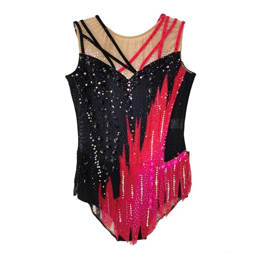LIUHUO Rhythmic Gymnastics Leotards Fashionable Comfortable Elegant Pink Black Splicing Stylish