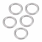 Runde Ringe, Edelstahl, Boot-Ringe, 304 Edelstahl, nahtlos, geschweißt, O-Typ, Hängering Hängematte, Yoga, 6 x 30 mm (6 x 30 mm)