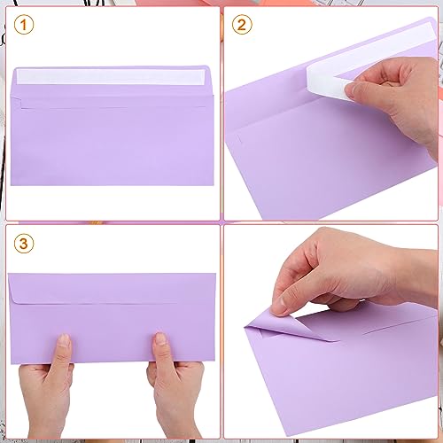 Image of Outus 500 Pcs #10 Colored Envelopes Business Adhesive,Pastel