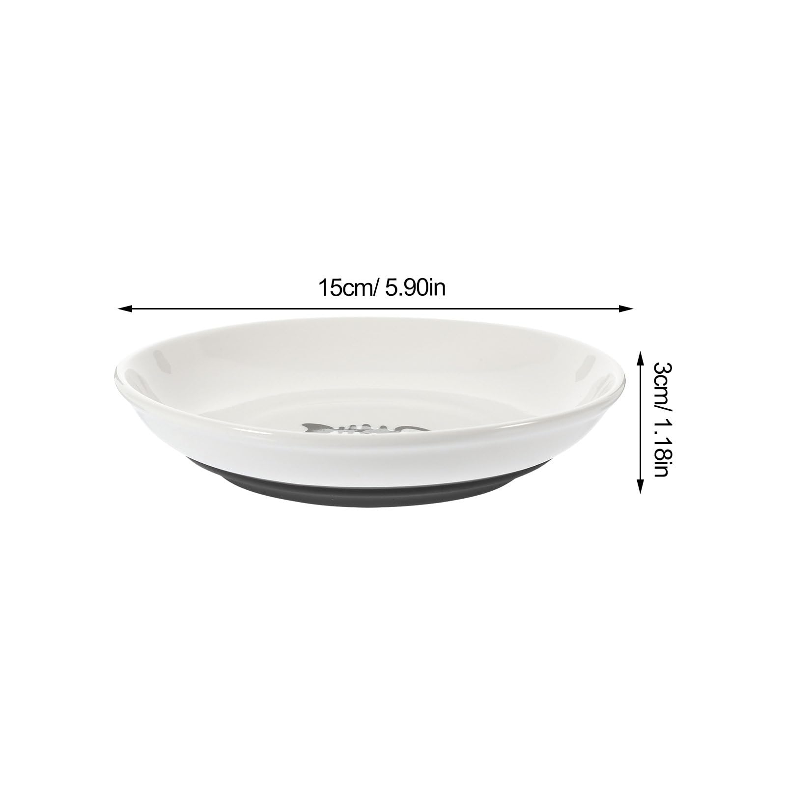 ifundom 3pcs Gamelles Céramique pour Chat Bol Peu Profond et Large Bol Alimentaire Antidérapant pour Chatons