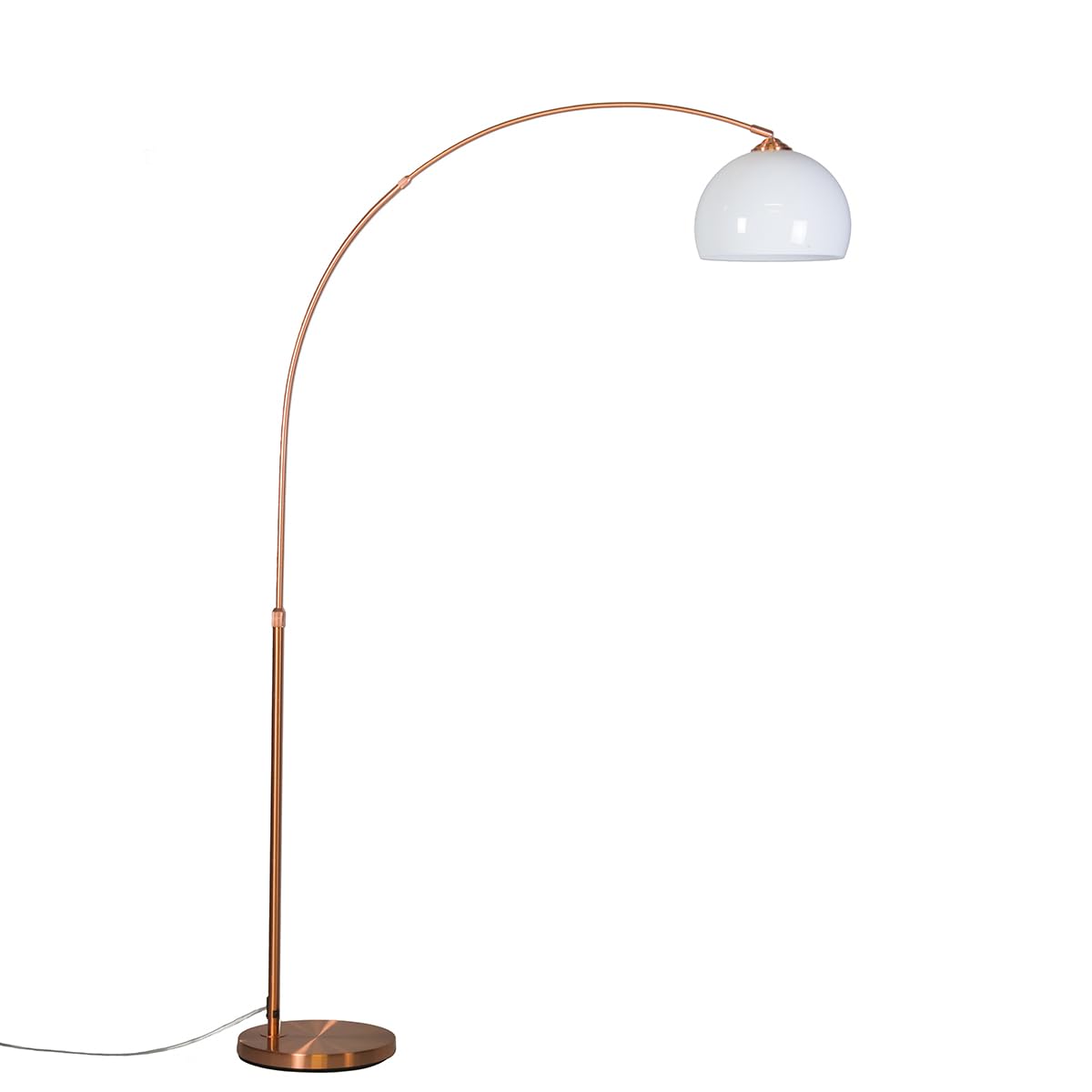 Qazqa arc-basic - Lampada da terra arco Moderno - 1 luce - L 1300 mm - Rame - Rustico,Moderno - Soggiorno