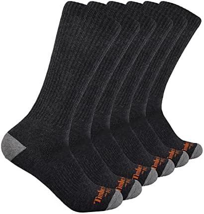 Timberland PRO mens 6-pack Performance Crew Length Socks Casual Socks