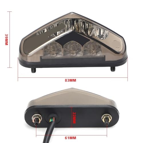 Feu arrière frein 12V résistant aux chocs pour pit bike - 4