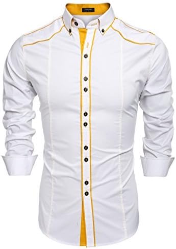 COOFANDY Men's Button Down Dress Shirts Casual Slim Fit Shirts