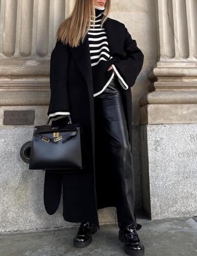 PrettyGuide Womens Oversized Long Sleeve Turtleneck Chunky Knit Pullover4