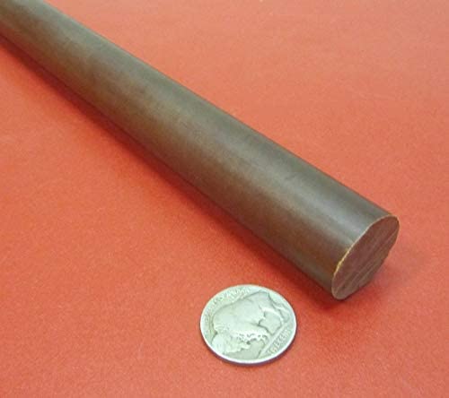 Miniatura 7 de Micarta XX - Varilla redonda fenólica de papel de 7/8 pulgadas de diámetro x 48 pulgadas de largo