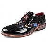 Men's Butterfly Print Patent Leather Brogue Shoes - Julius Black #1