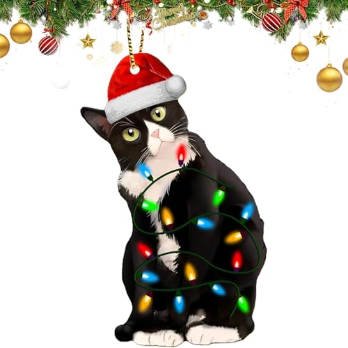 Weihnachtsbaum Anhänger Katze, Christbaumschmuck Katze,...