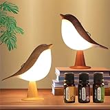 Lenporl 2 Pack Bird LED Table Lamp Touch Sensor Bedside Aroma Lamps with 3 Level Brightness Rechargered ABS Dimmable, Cute Creative Bird Night Light for Kids Nursery, Home,Office