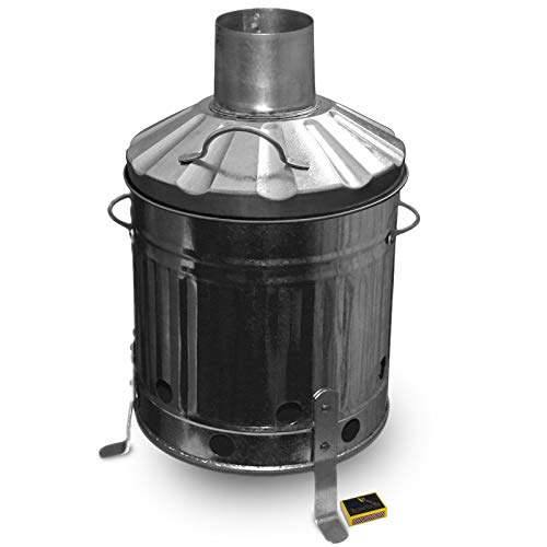 Fireside Premium Quality Galvanized Steel Small 15l Garden Incinerator Fire Bin For Burning