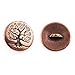 TierraCast Antiqued Copper Plated Pewter Tree Of Life Button 15.5mm (2)