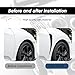ijuicy 2 PCS Car Fender Side Vents, Carbon Fiber Spoiler Body Fender Decorative Stickers, Air Flow Intake Hole Grille Carbon Fiber Car Accessories, for Most Cars (Gloss Black)