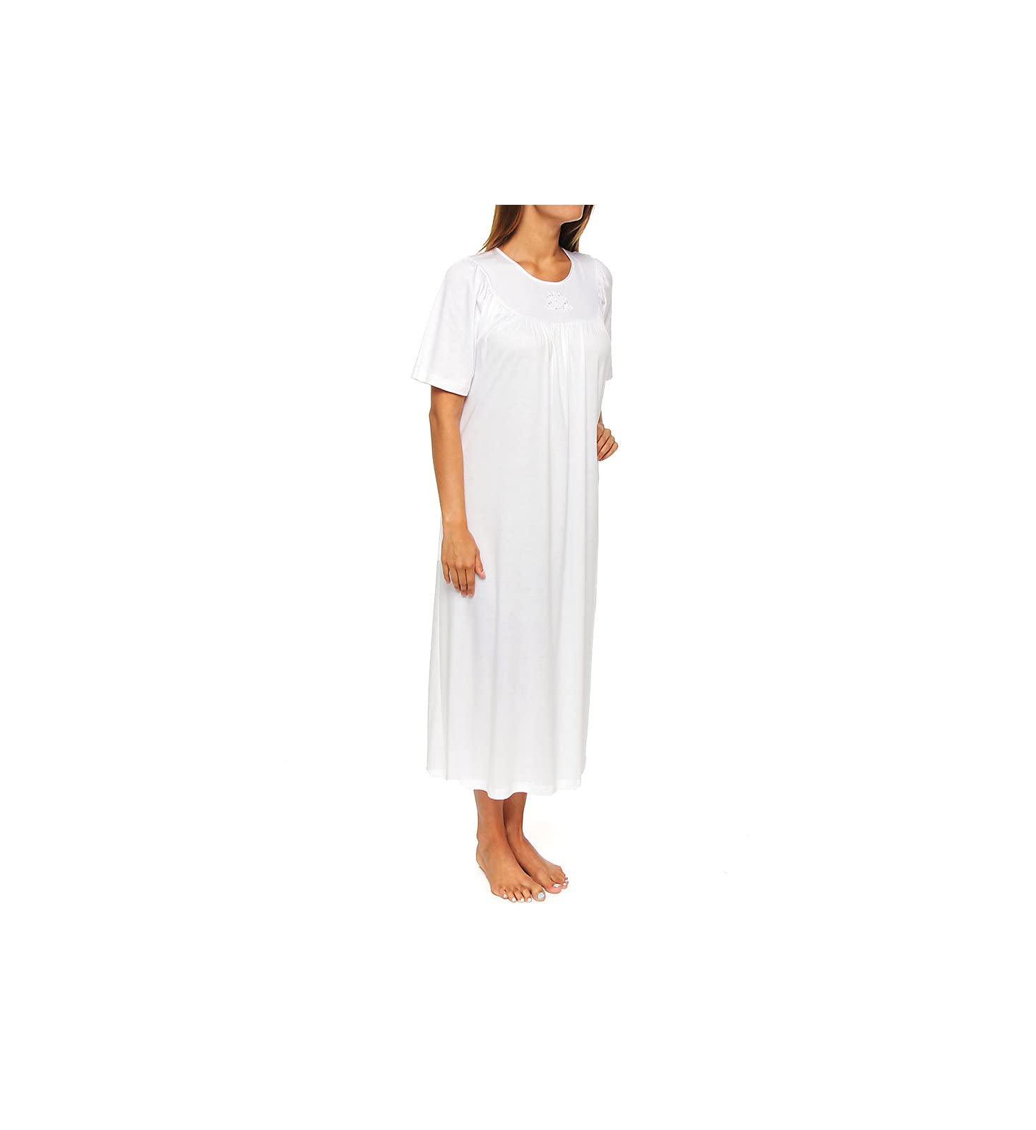 CalidaWomen's 33400 Soft Cotton Short Sleeve Night Shirt Gown