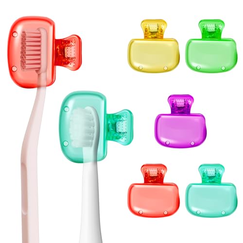 LOPHE Toothbrush Head Covers, Colourful Clip-On 5 Pack