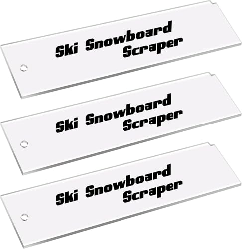 GIONAR 2/3 Stück Skiwachs Abzieher - Ski Abziehklinge - Skiwax Abziehklinge Schärfer Scraper für Alpine Ski Freeride & Snowboard Base Wax der Schutzung