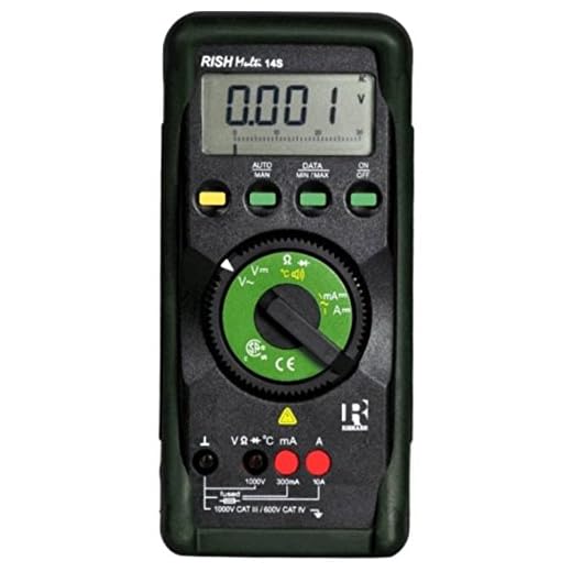 RISHABH Digital Multimeter, Black (Rish Multi 14s)