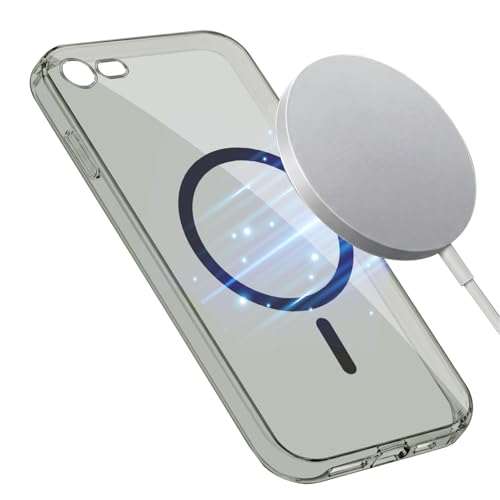 Image of Jkobi Lifetime Anti-Yellow MagSafe Compatible Clear Back Cover Case for iPhone SE 2020 | SE 2022 (Sleek Hard Crystal | Shockproof and Camera Protection)