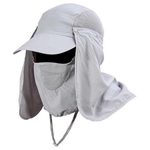 VGEBY Sonnenhut mit Nackenschutz, Outdoor Sonnenschutz Maske Hut UV Schutz Sommer Unisex Kappe Cover