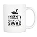Tasse à café en forme de cygne avec inscription « Always be yourself »