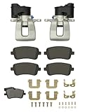 Brake Calipers And Mintex Brake Pads (Electric Brake Caliper) Compatible With VW Golf, Passat, Tiguan (2012-Date) Rear Pair